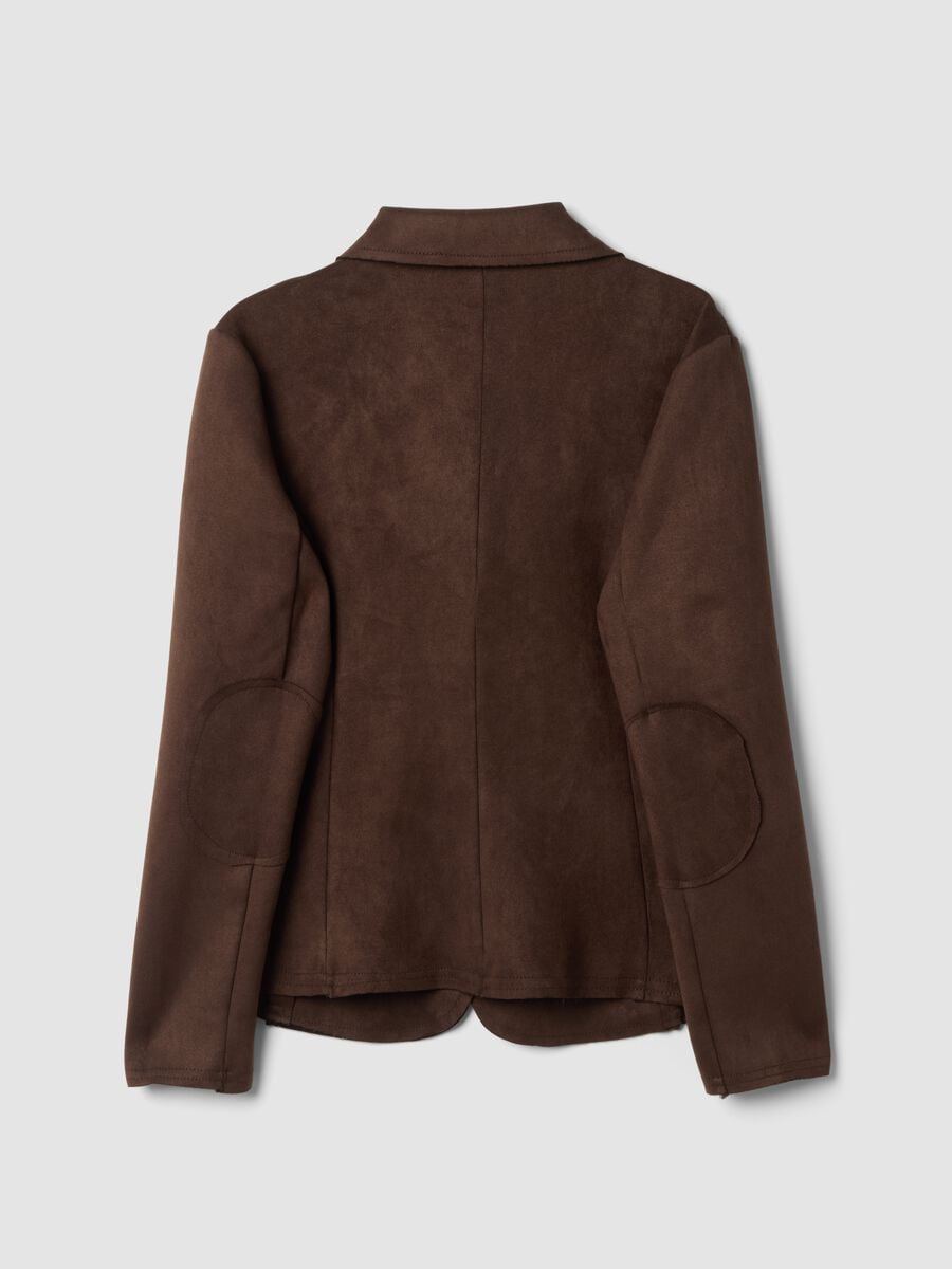Brown regular-fit jacket with lapels and patch pockets_2
