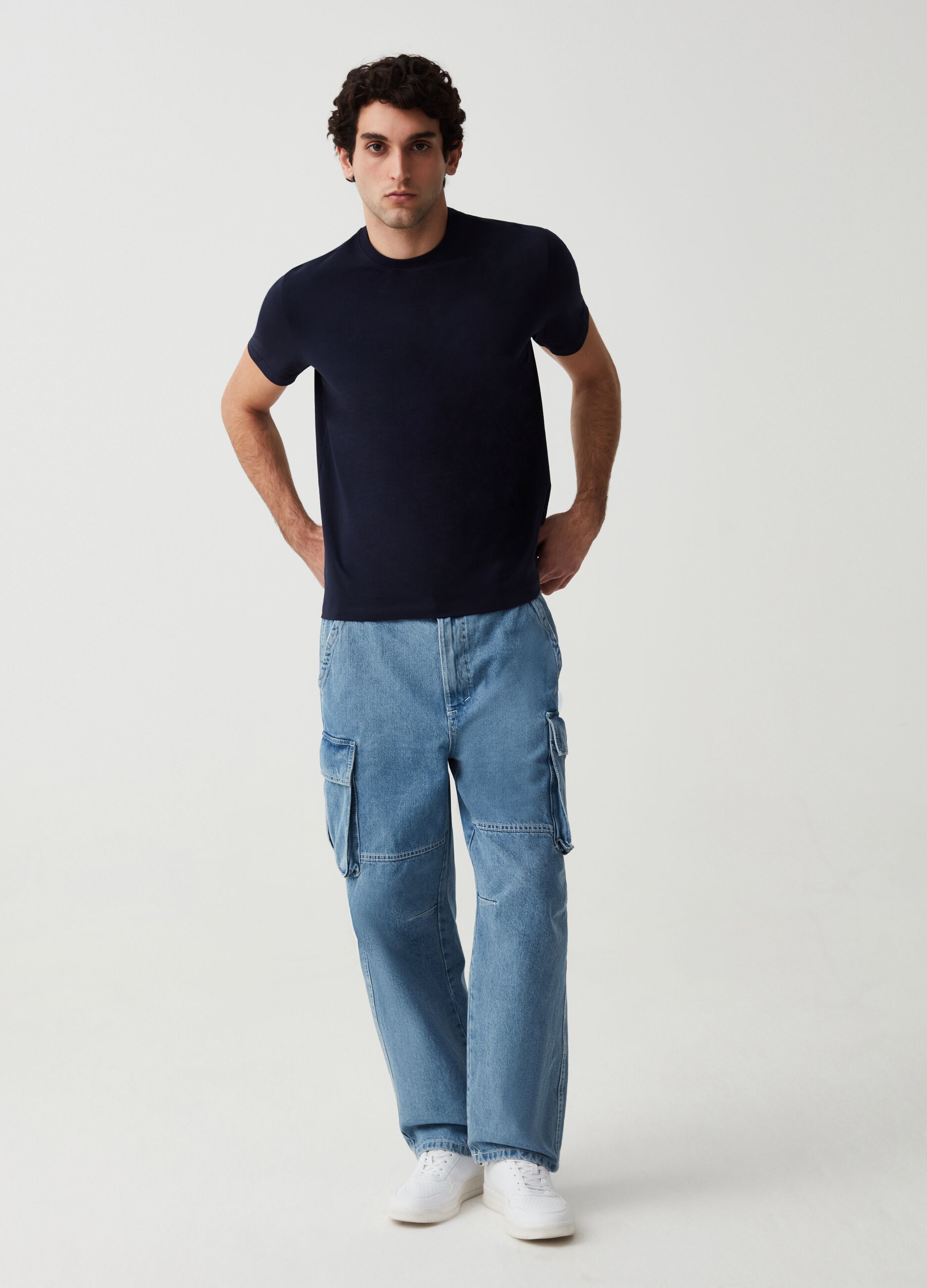 T-shirt girocollo in cotone bio