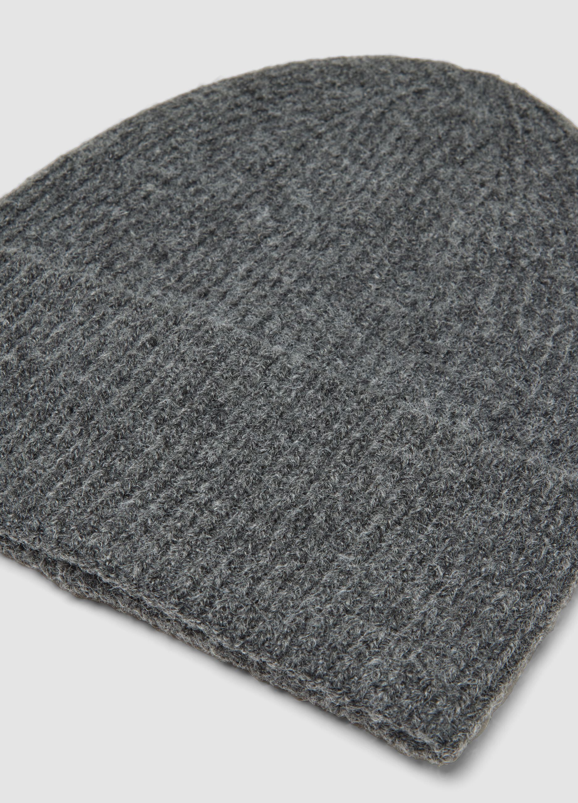 Dark grey stretch-wool beanie