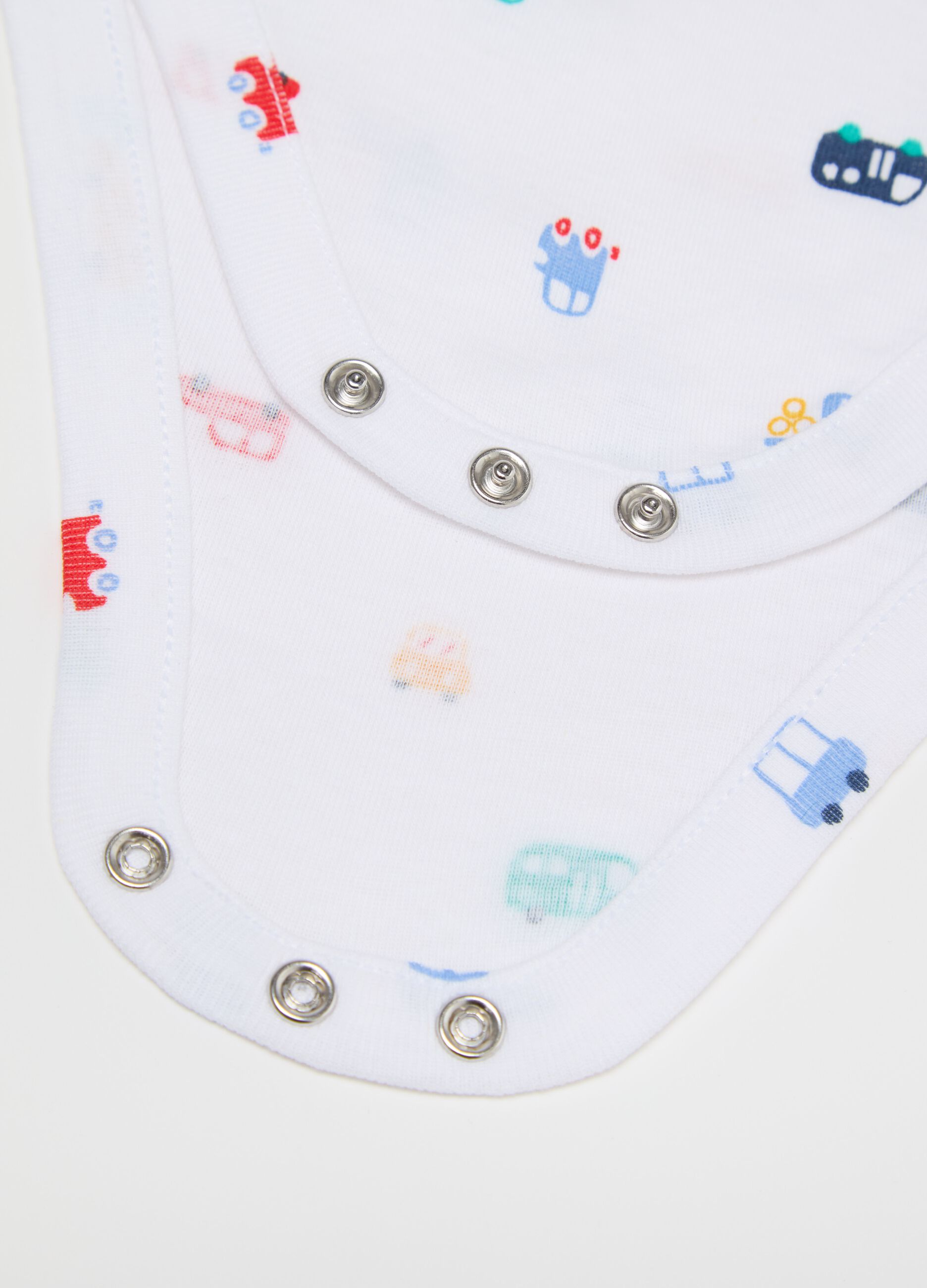 Two-pack short-sleeved bodysuits in organic cotton with print