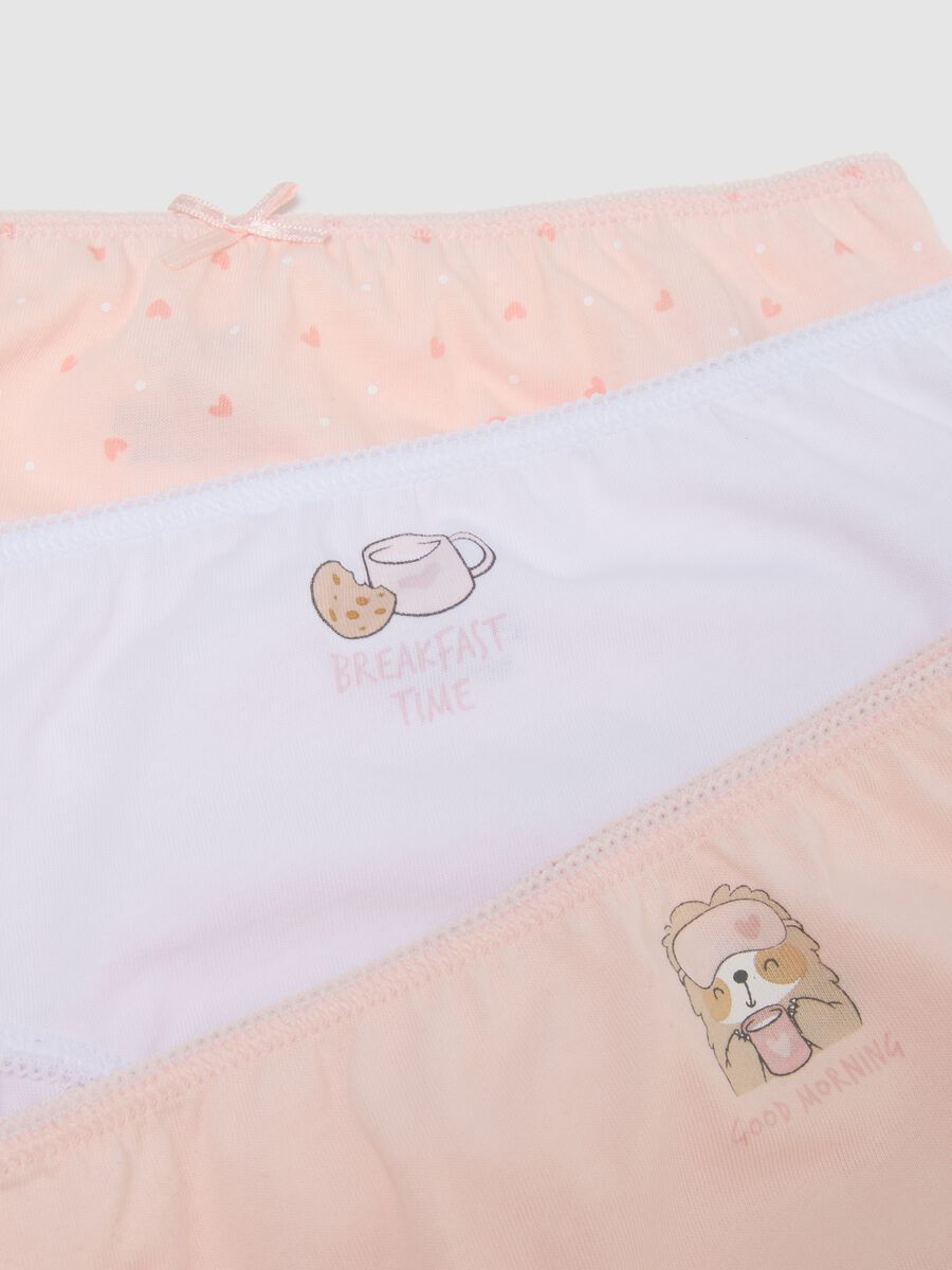 Girl's multicolour cotton knickers multipack with regular fit_2