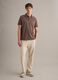 Polo marrone a maniche corte in puro cotone regular fit_2