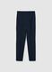 Women's blue viscose blend regular fit trousers_4