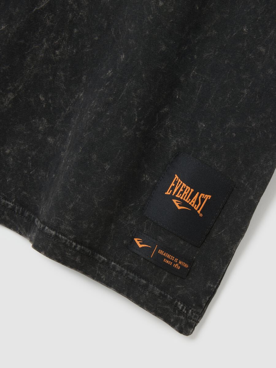 T-shirt da bambino in puro cotone nero regular fit con logo_2