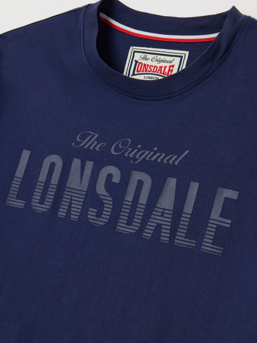 Lonsdale Blue Cotton Short Sleeve T-shirt_5