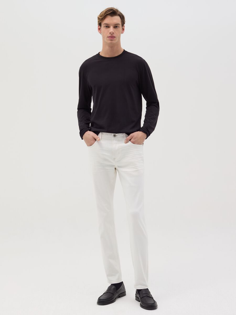 Skinny-fit jeans with five pockets_0