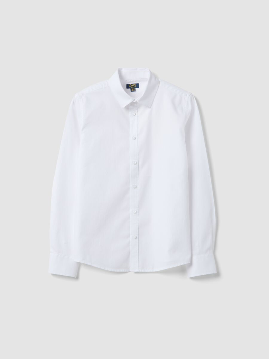 Boy's White Pure Cotton Shirt, Regular Fit_3