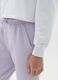 Girl's purple pure cotton regular fit trousers_2