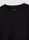 T-shirt nera in cotone organico elasticizzato con collo a costine per ragazza_5