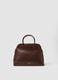 Brown handbag with zip closure_0