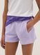 Girls&rsquo; purple organic cotton shorts with elasticated waistband_2