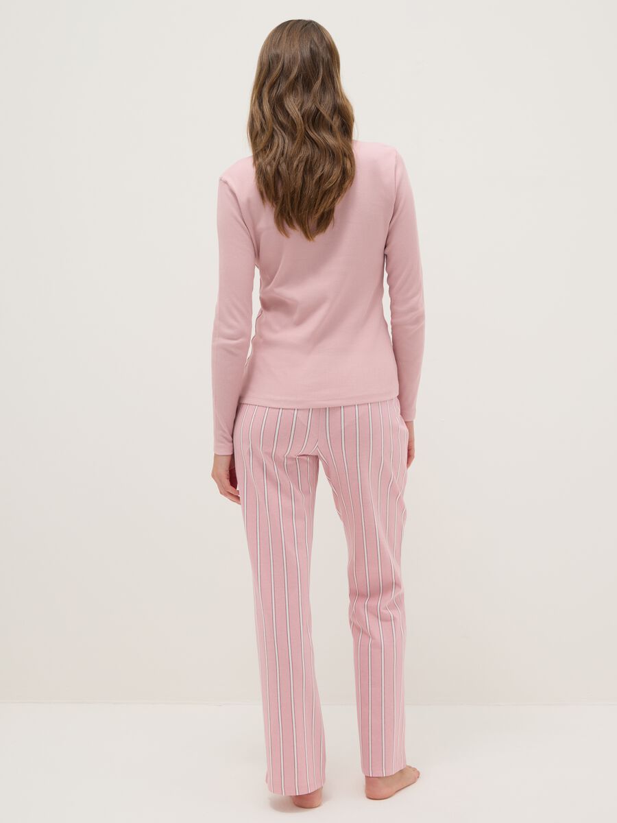 Pink striped pyjamas in pure cotton regular fit_2