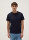 Blue pure cotton regular fit T-shirt_1
