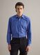 Long-sleeved blue cotton shirt, regular fit_0