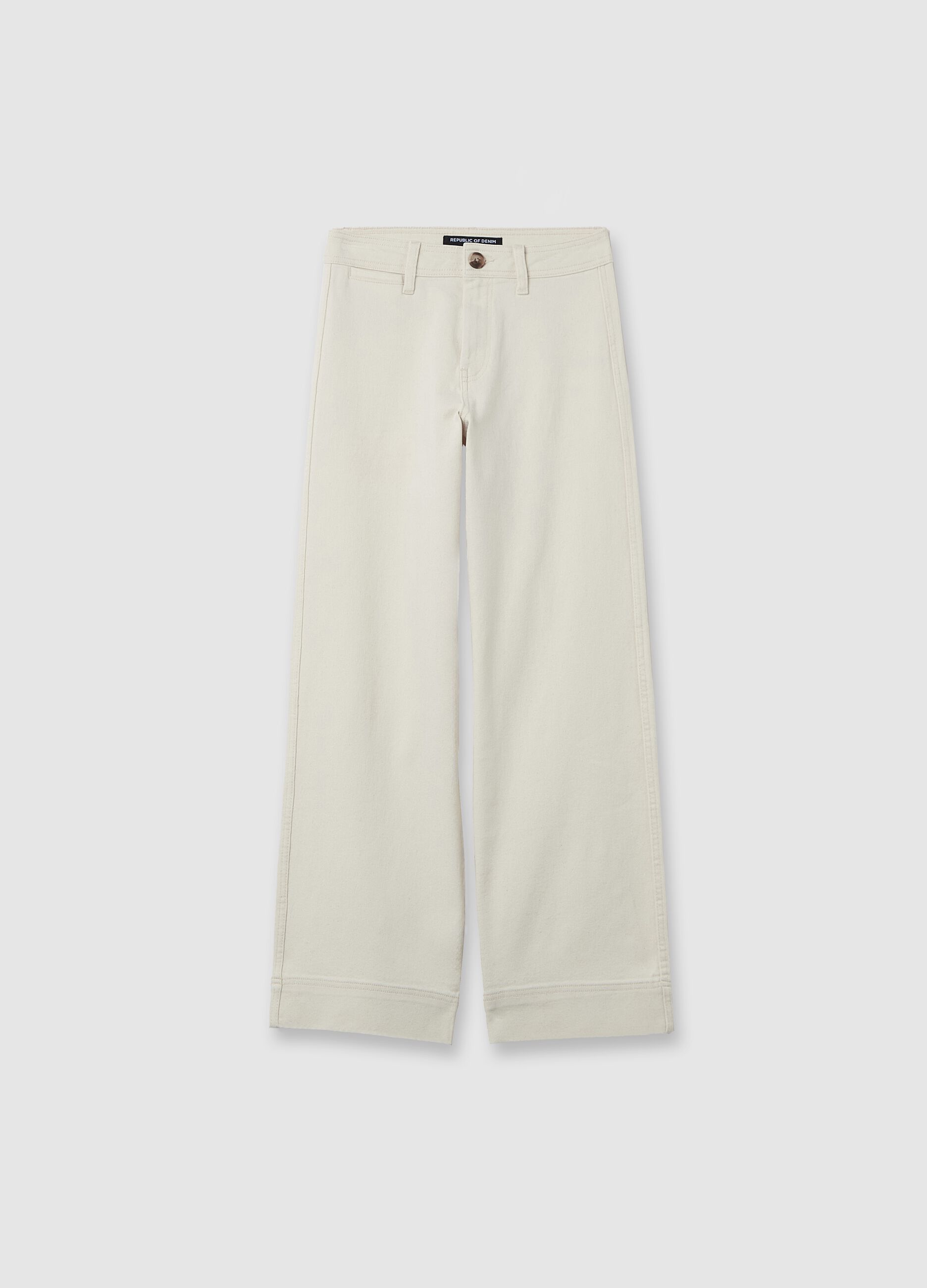 Culotte jeans with high rise