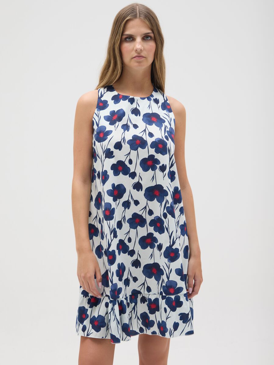 Women's Long Multicolor Cotton Dress - Regular Fit_1