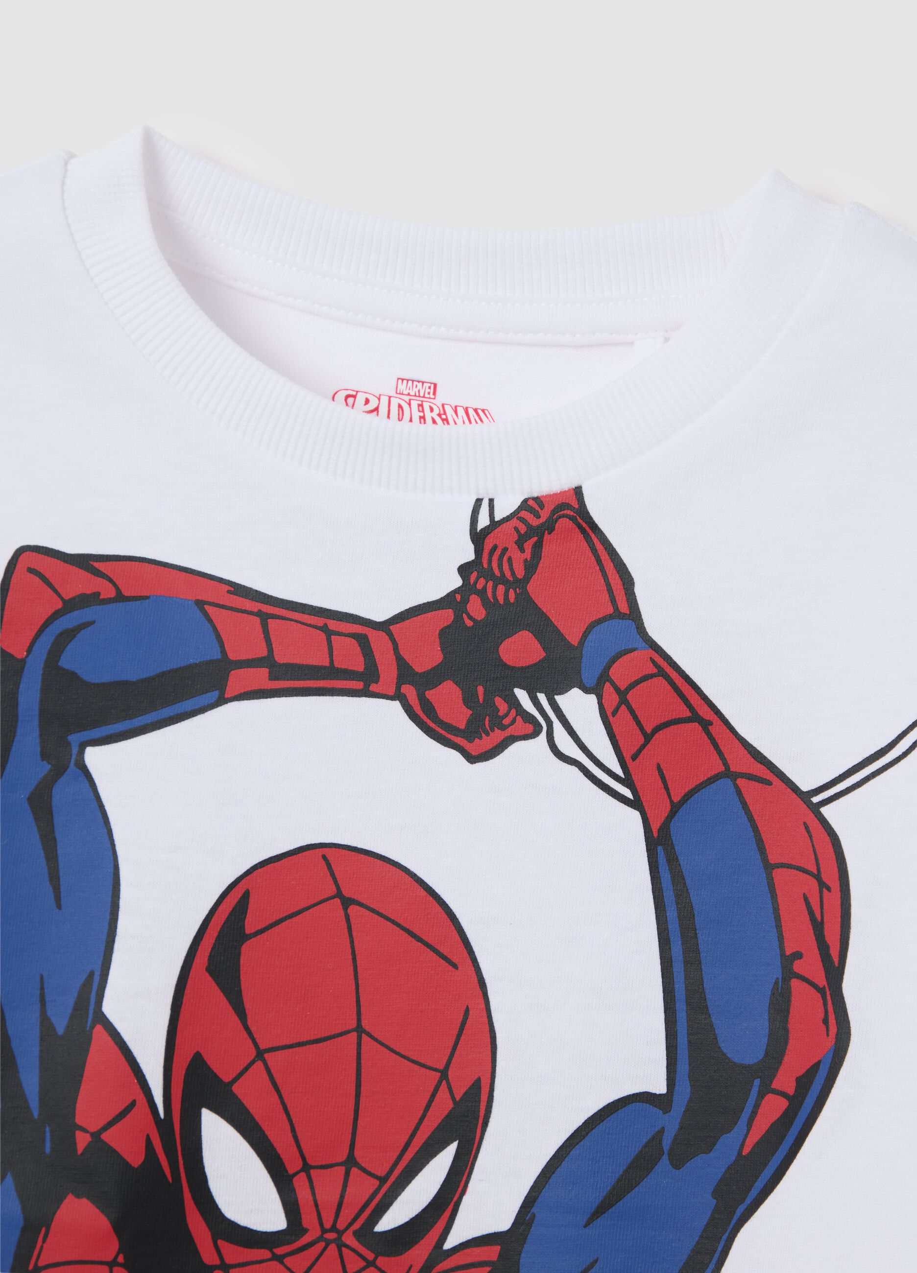White T-shirt with Spider-Man print
