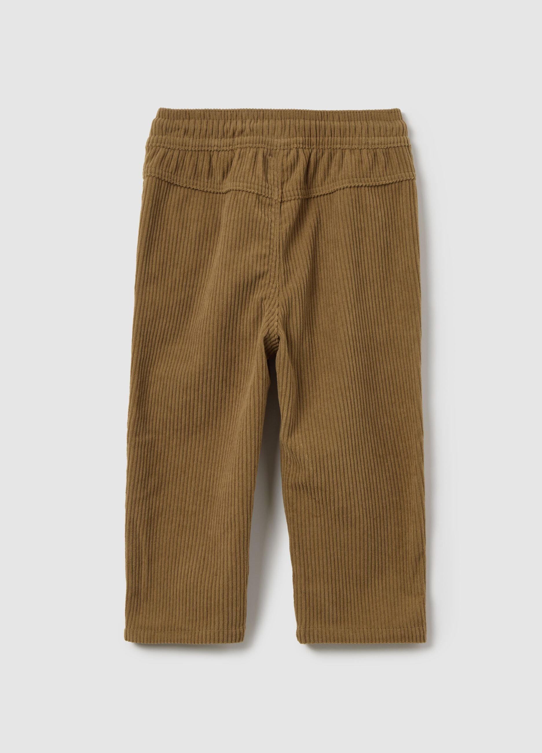 Brown newborn trousers regular fit