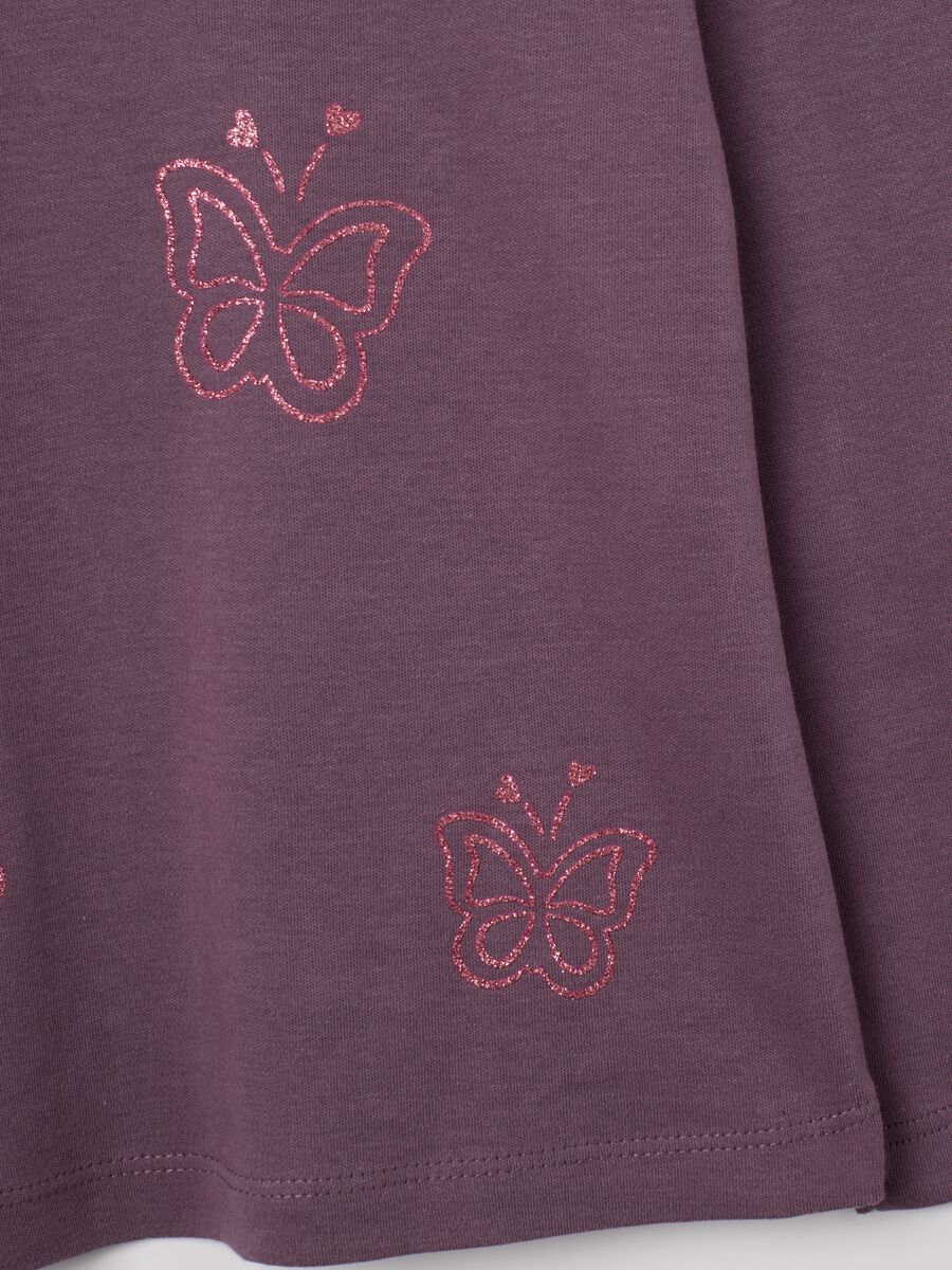 Girl's purple pure cotton regular fit sweater_3