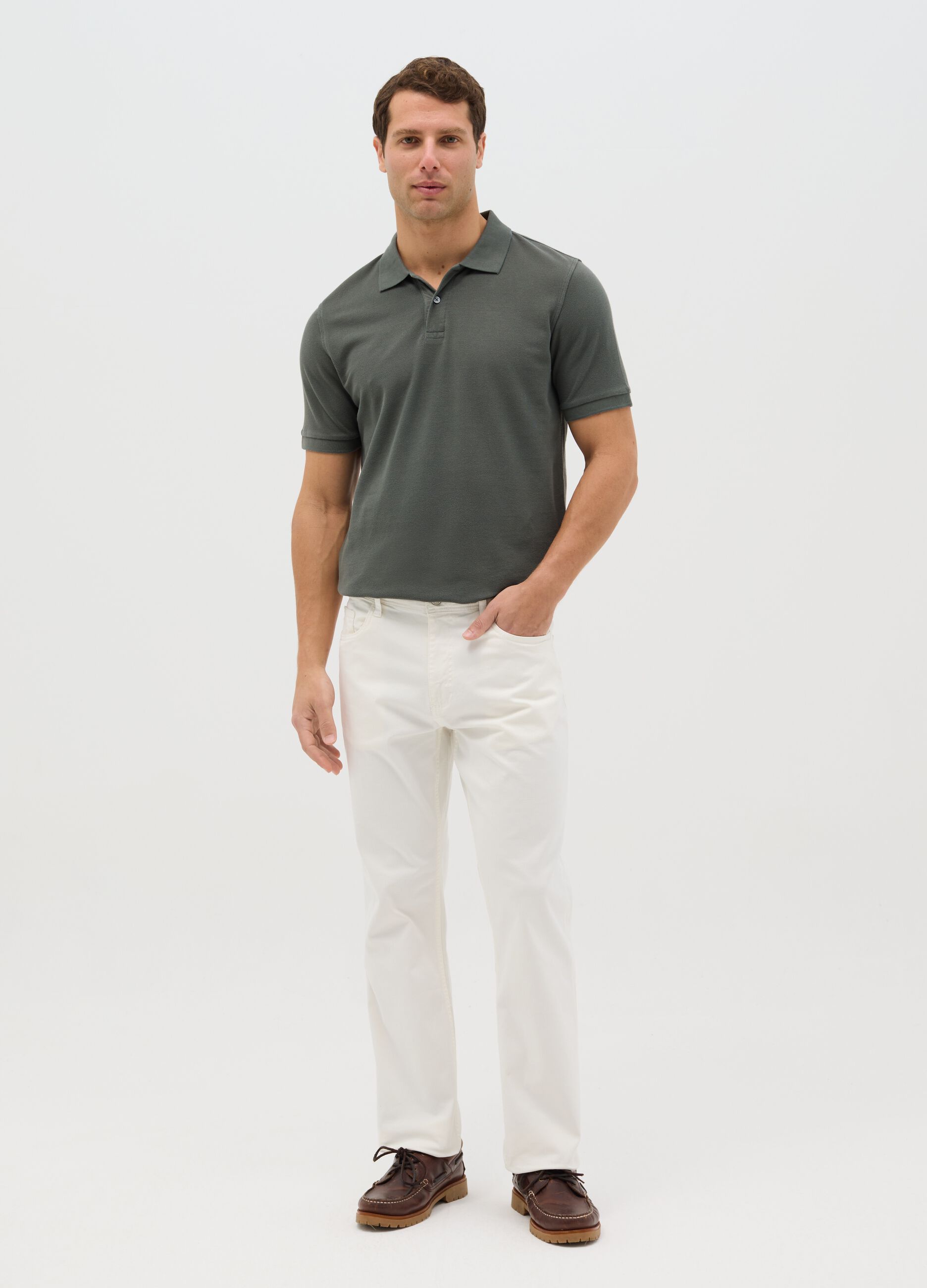 100% cotton piqué polo shirt