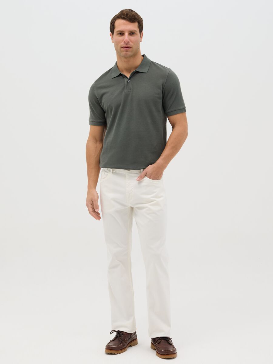 100% cotton piqué polo shirt_1