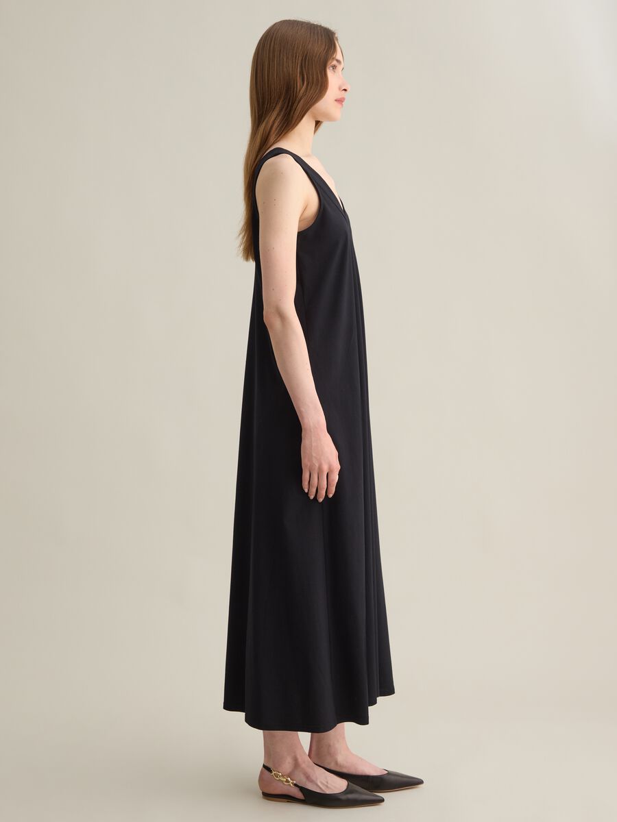 Black Long Cotton Dress_2