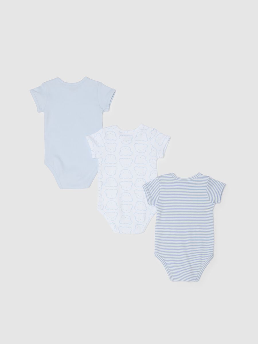 Set tripack body da neonato in puro cotone multicolor_1