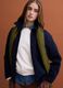 Navy blue viscose-blend jacket with crew neck, regular fit_2