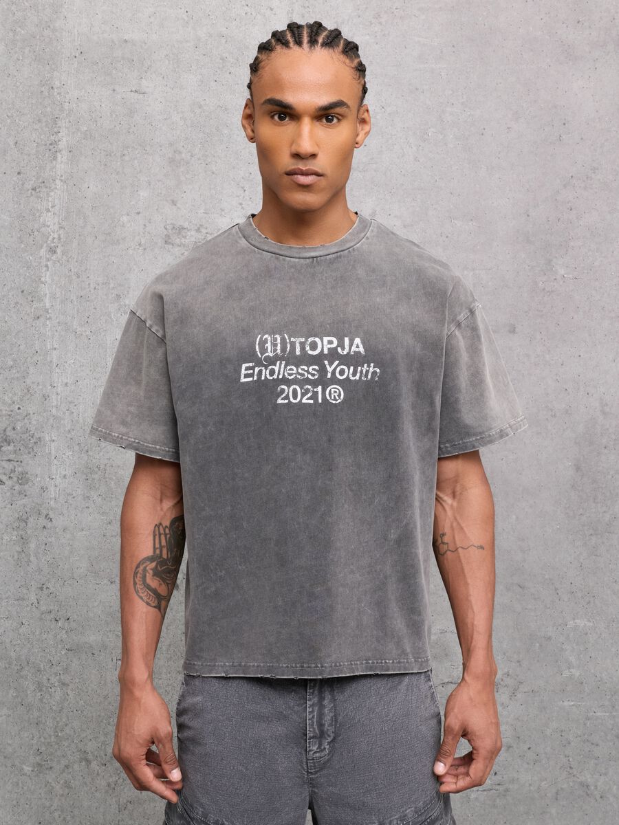Sunfaded Oversize T-shirt Vintage Grey_0