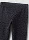 Black organic cotton-blend leggings with animal print for baby girl_3