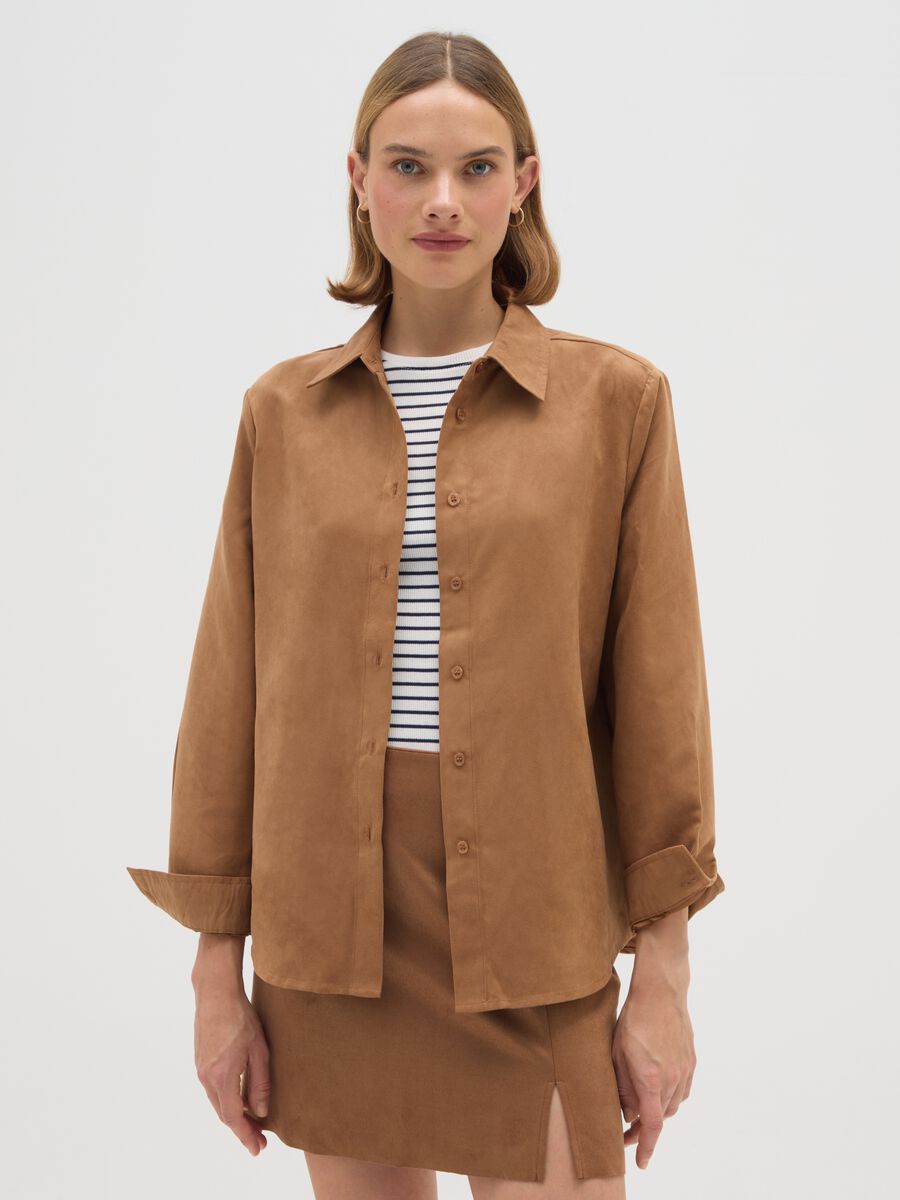 Brown Regular Fit Shirt_0