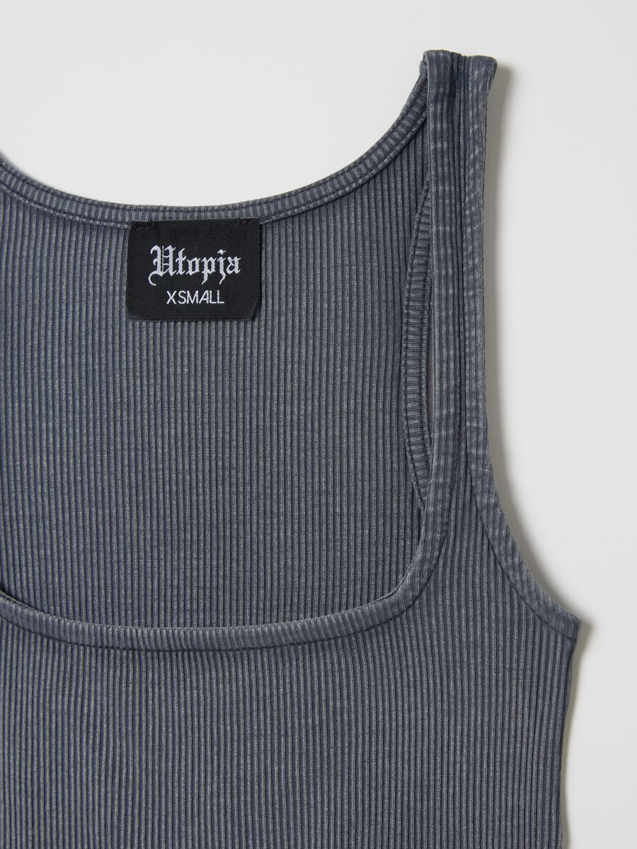 Tank Top Square Neck Vintage Grey_5