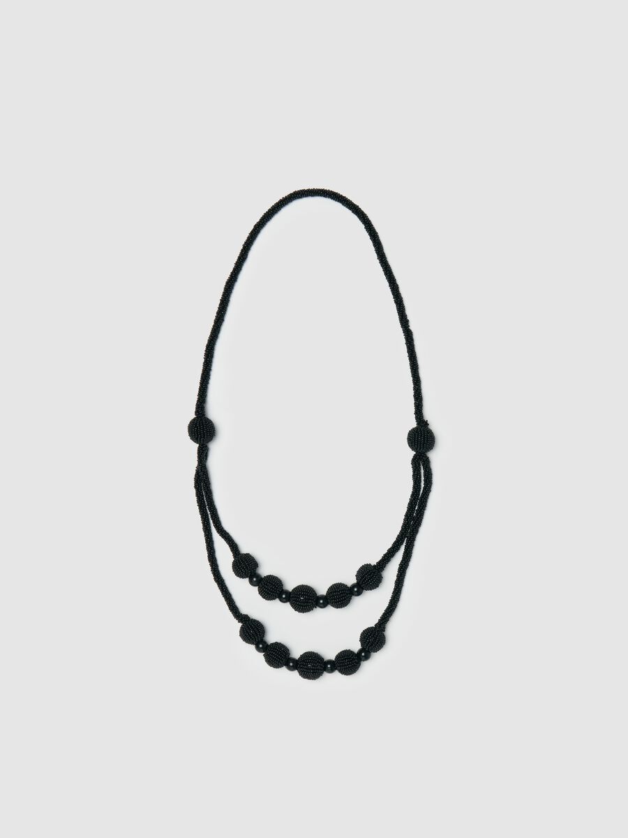 Long double-strand necklace with beads_0