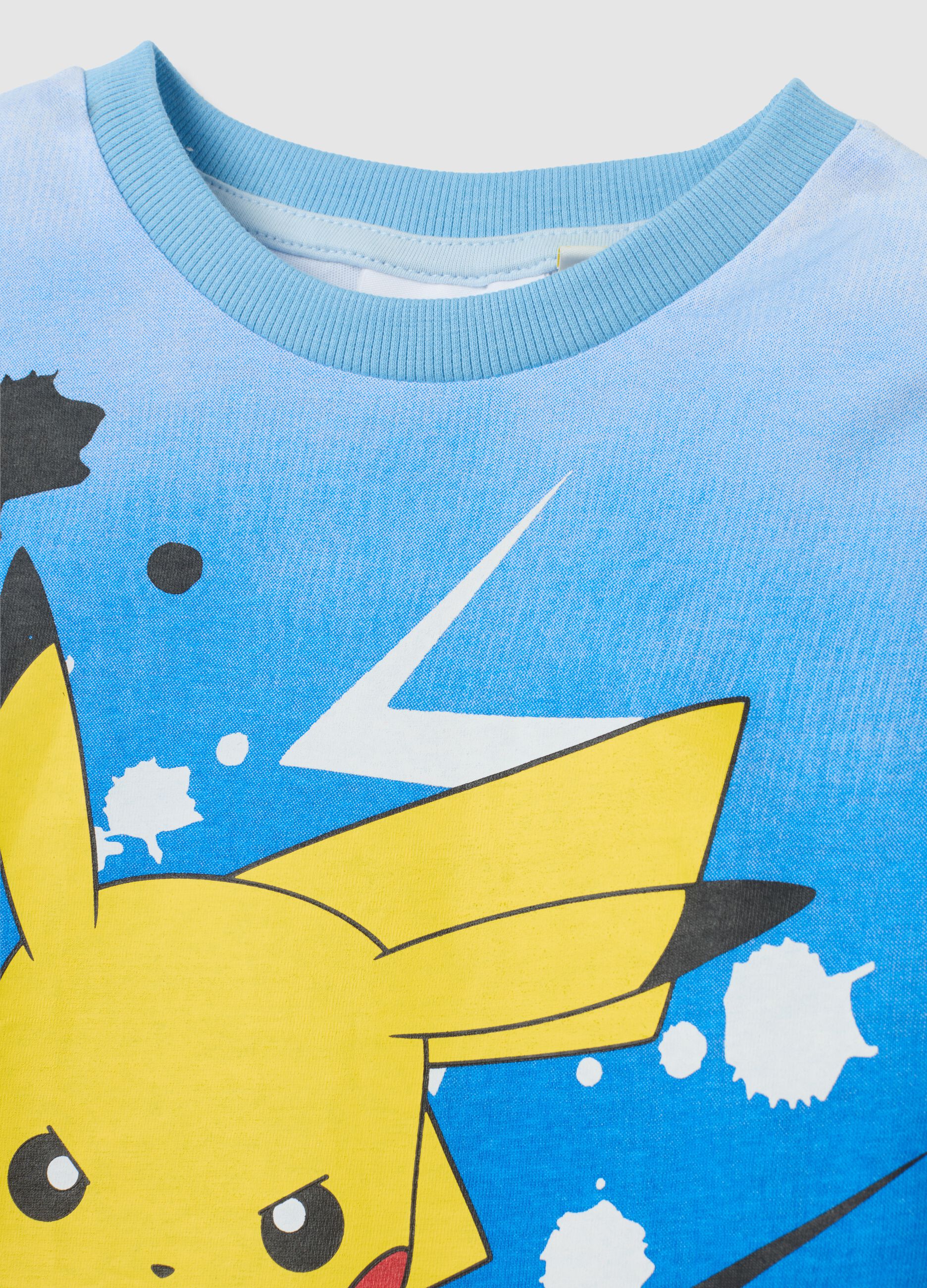 Children's multicolour pure cotton Pikachu print regular fit t-shirt
