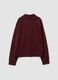 Red stretch-viscose sweatshirt with turtleneck, regular fit_1