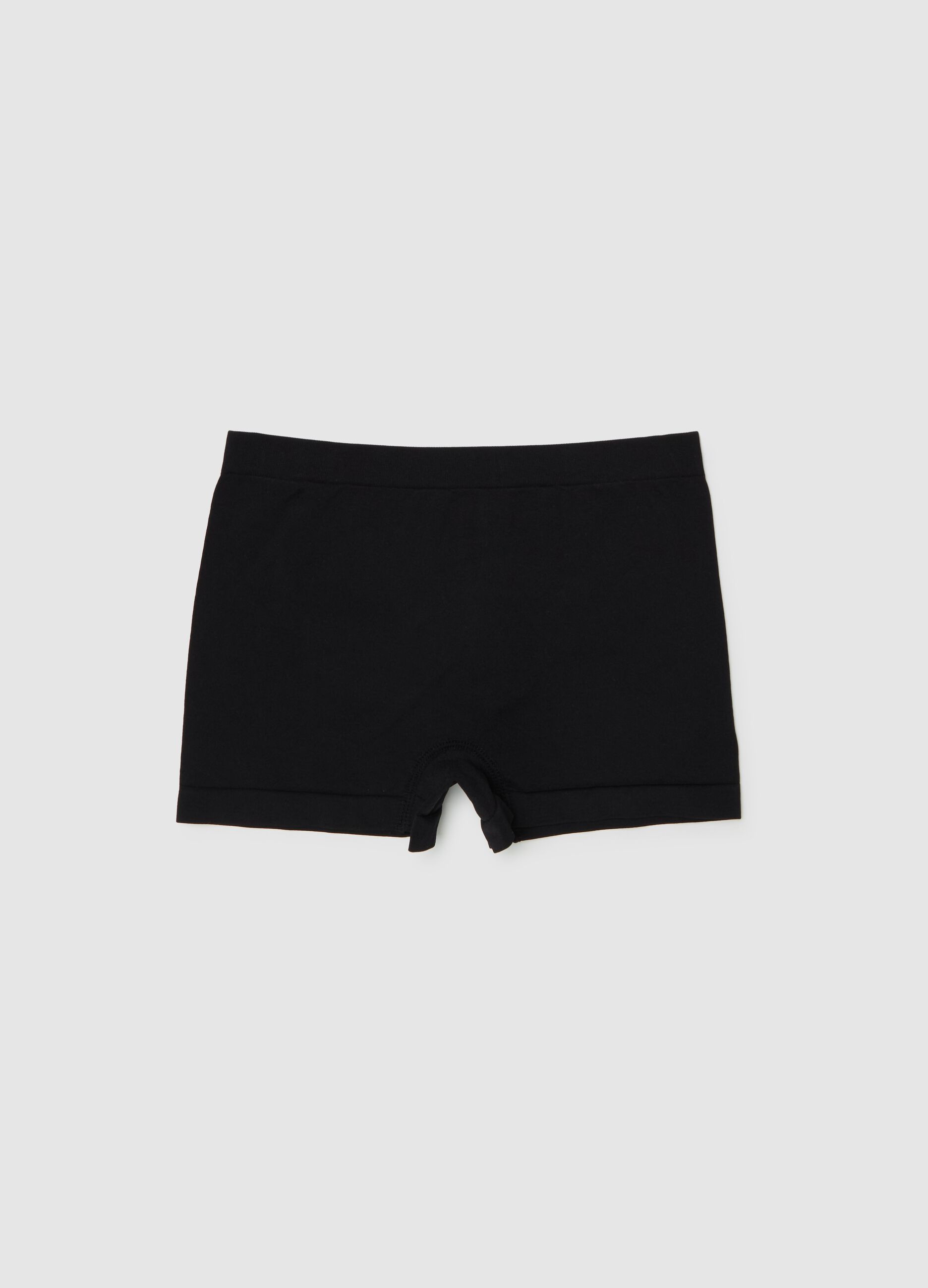 Slip hipster nero in microfibra elasticizzata