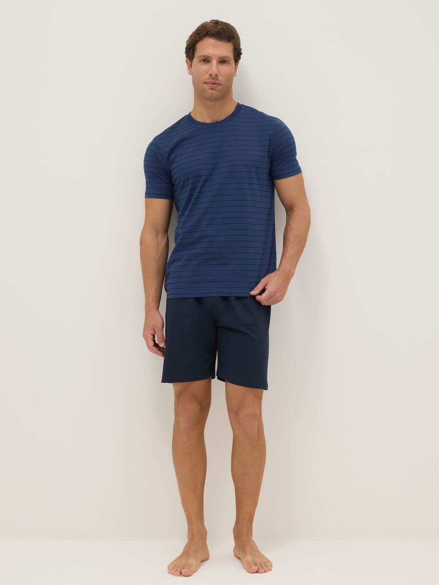 Blue pure cotton short pyjamas regular fit_0