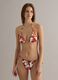Multicolour triangle bikini top in stretch fabric_2