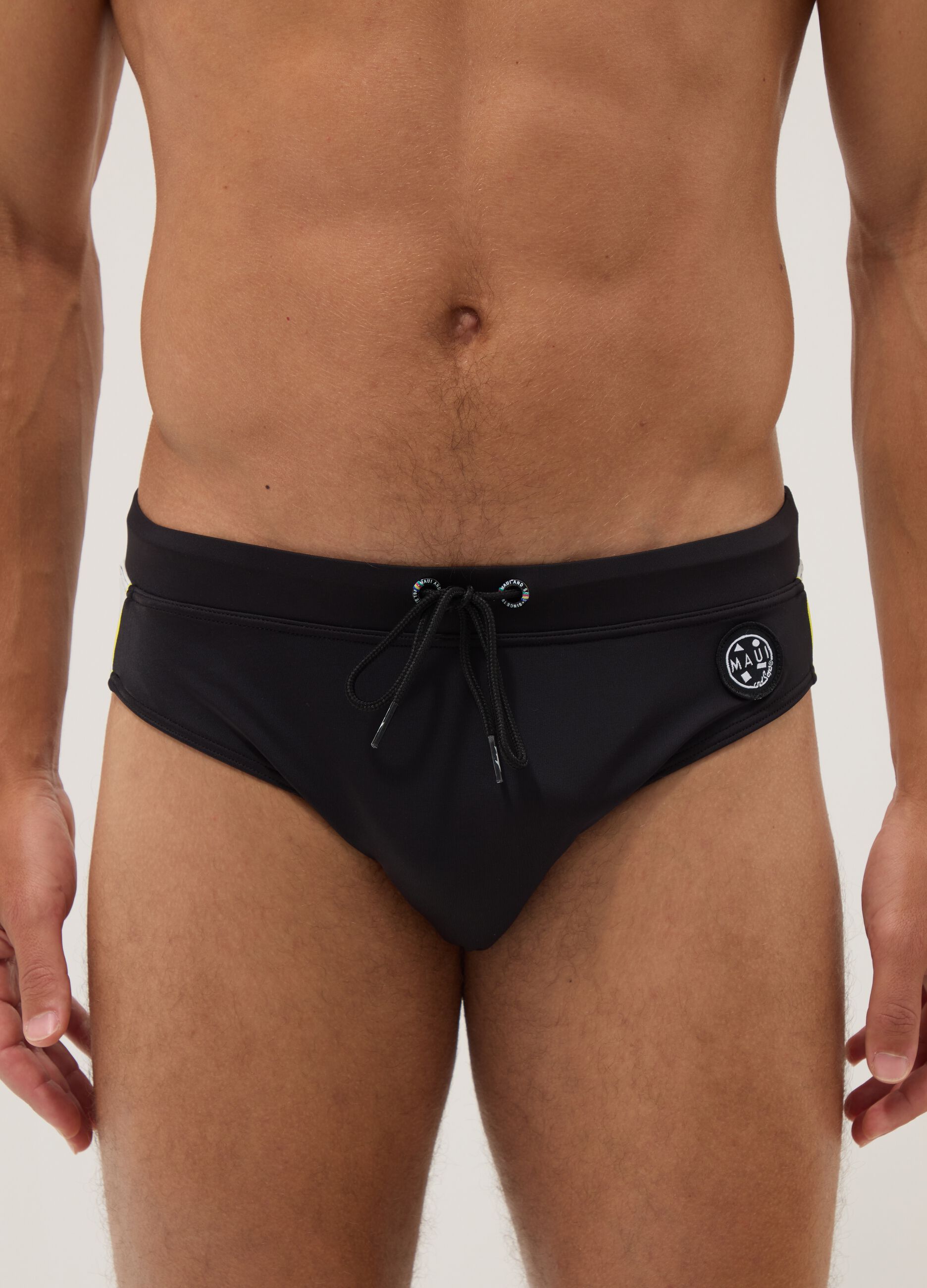 Blue stretch swim briefs