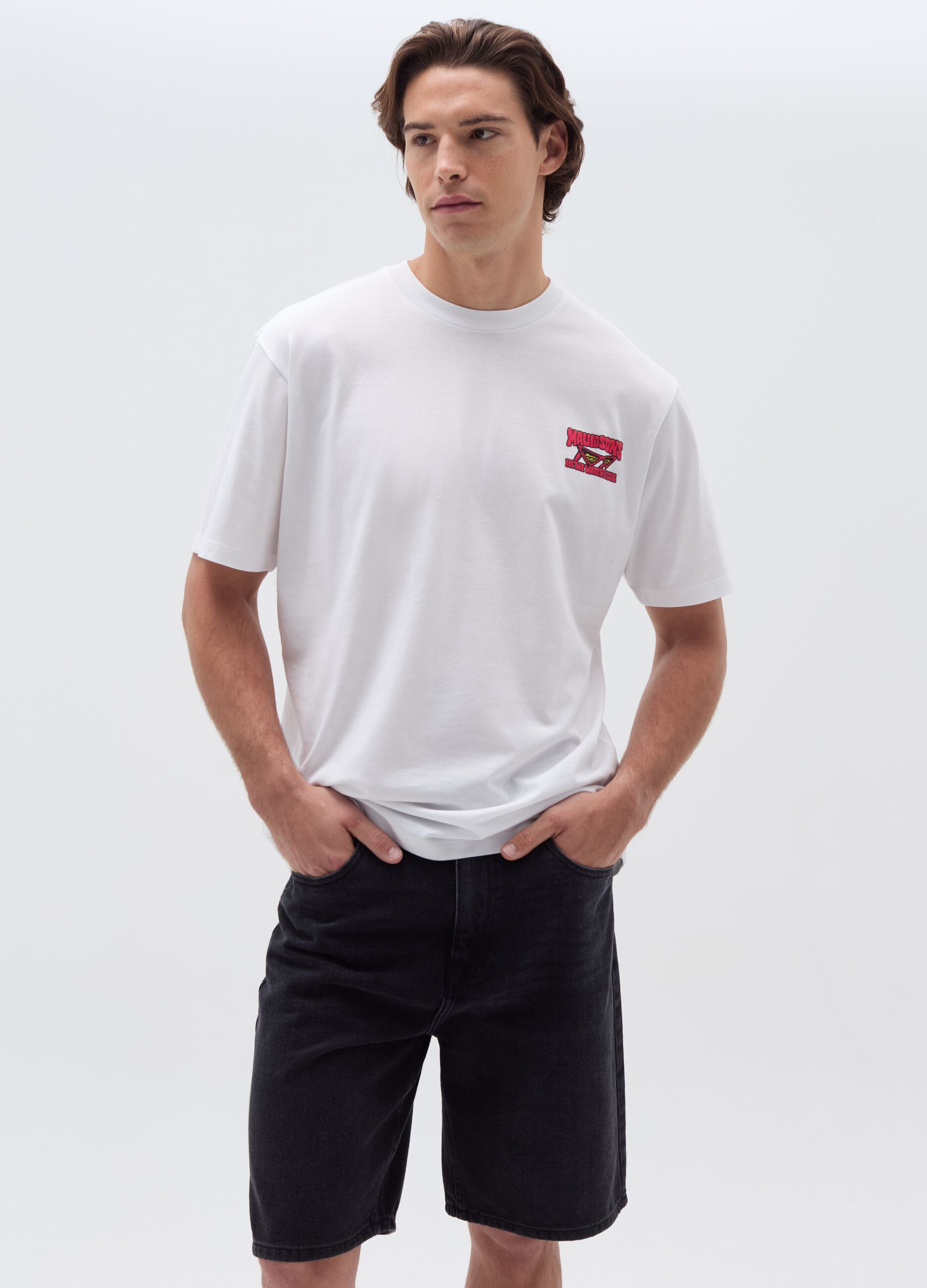 Slub jersey T-shirt with print