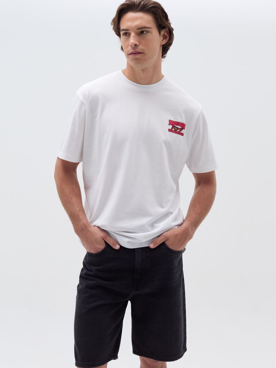 Slub jersey T-shirt with print_0