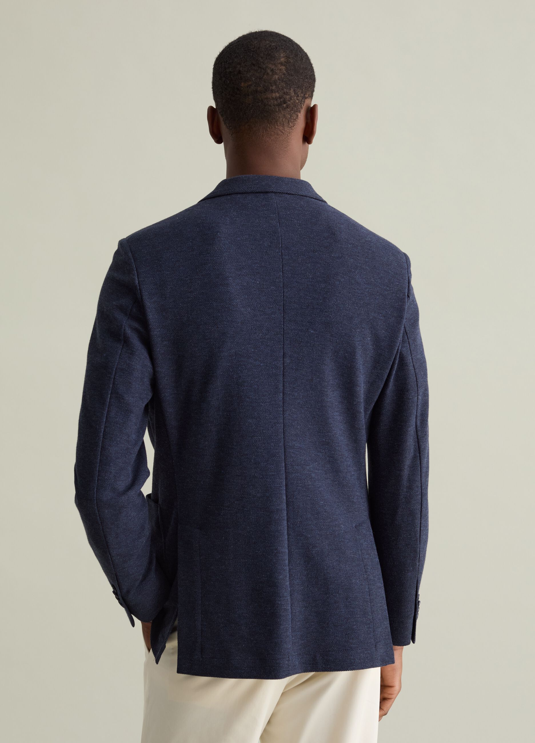 Regular-fit single-breasted blazer