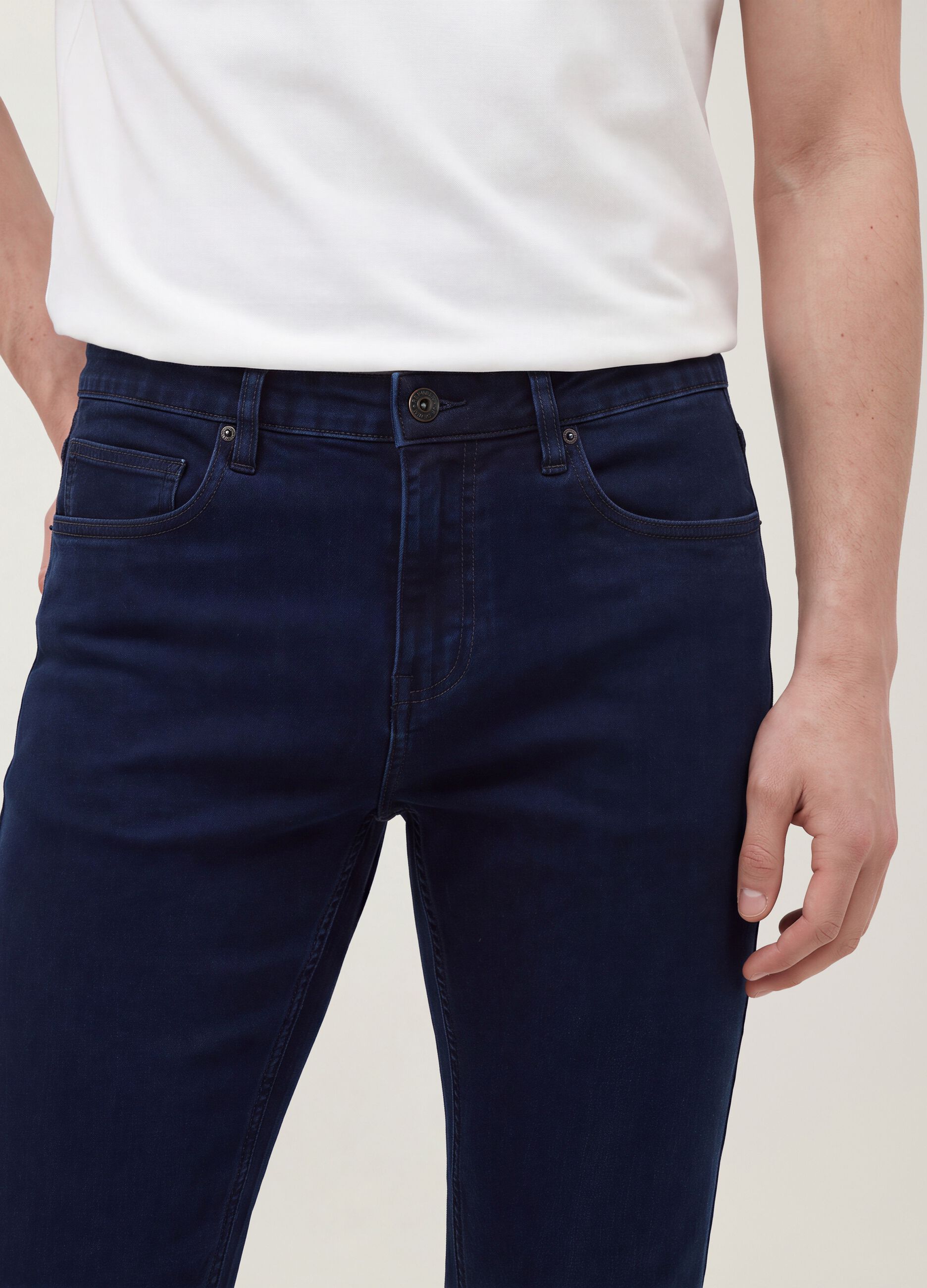 Skinny fit stretch cotton denim jeans