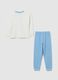 White and blue long-sleeved cotton pyjamas_1