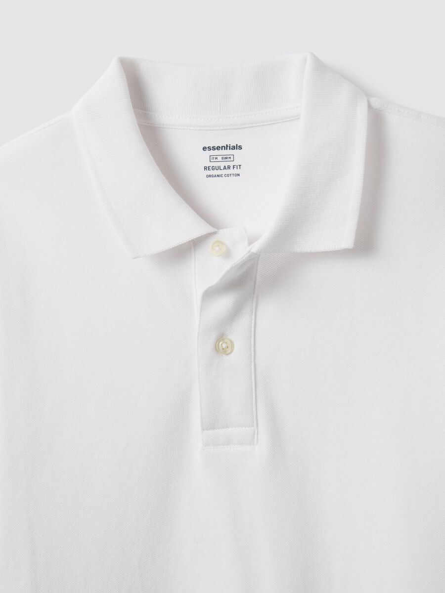 White pure cotton polo shirt regular fit_5