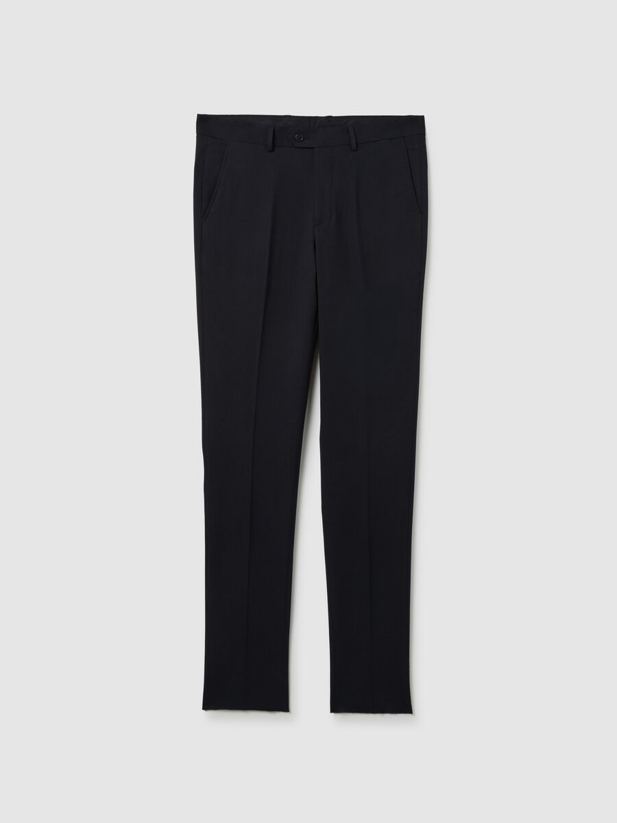 Pantaloni blu slim fit_4