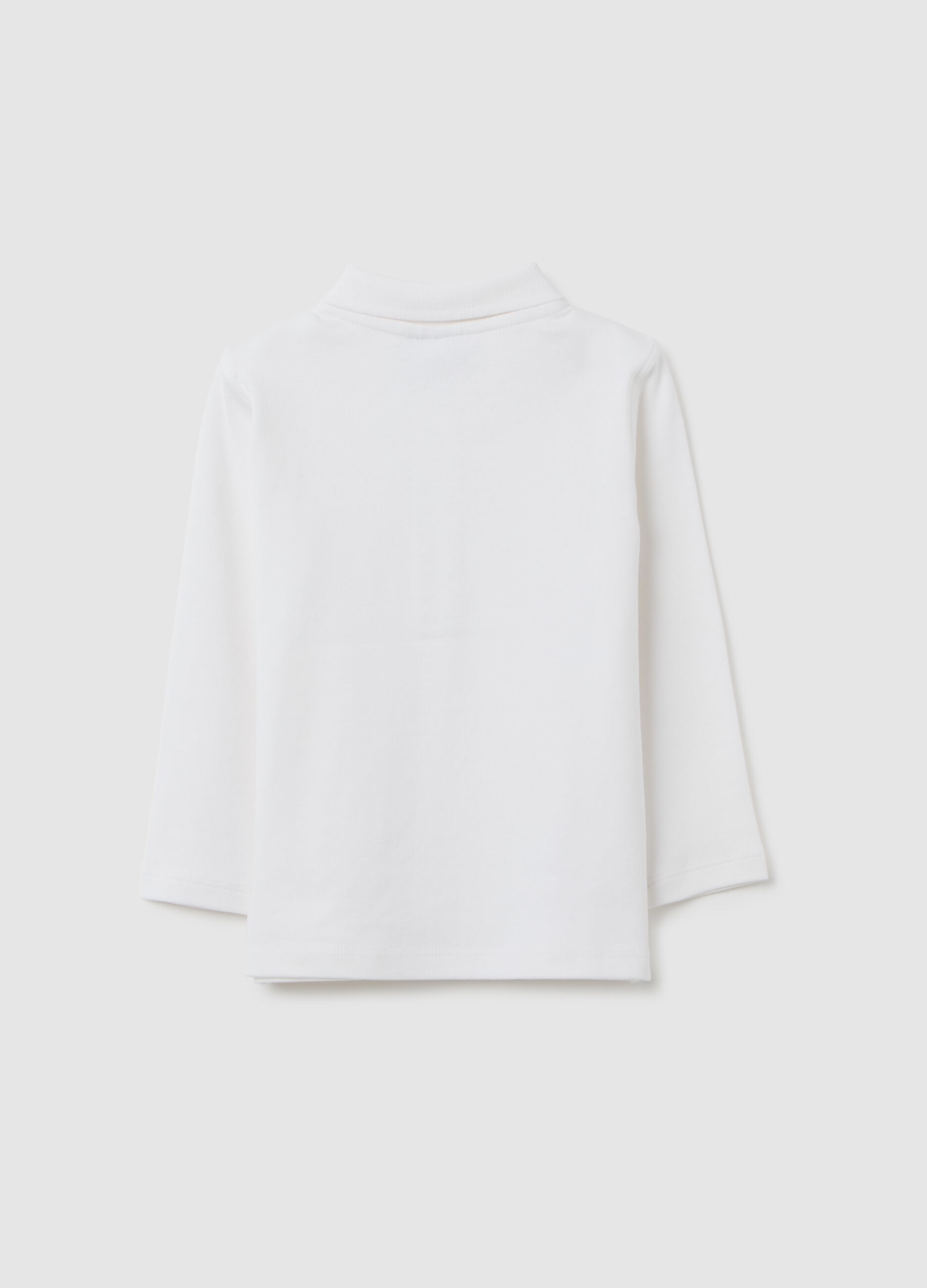 Children's white regular fit pure cotton polo