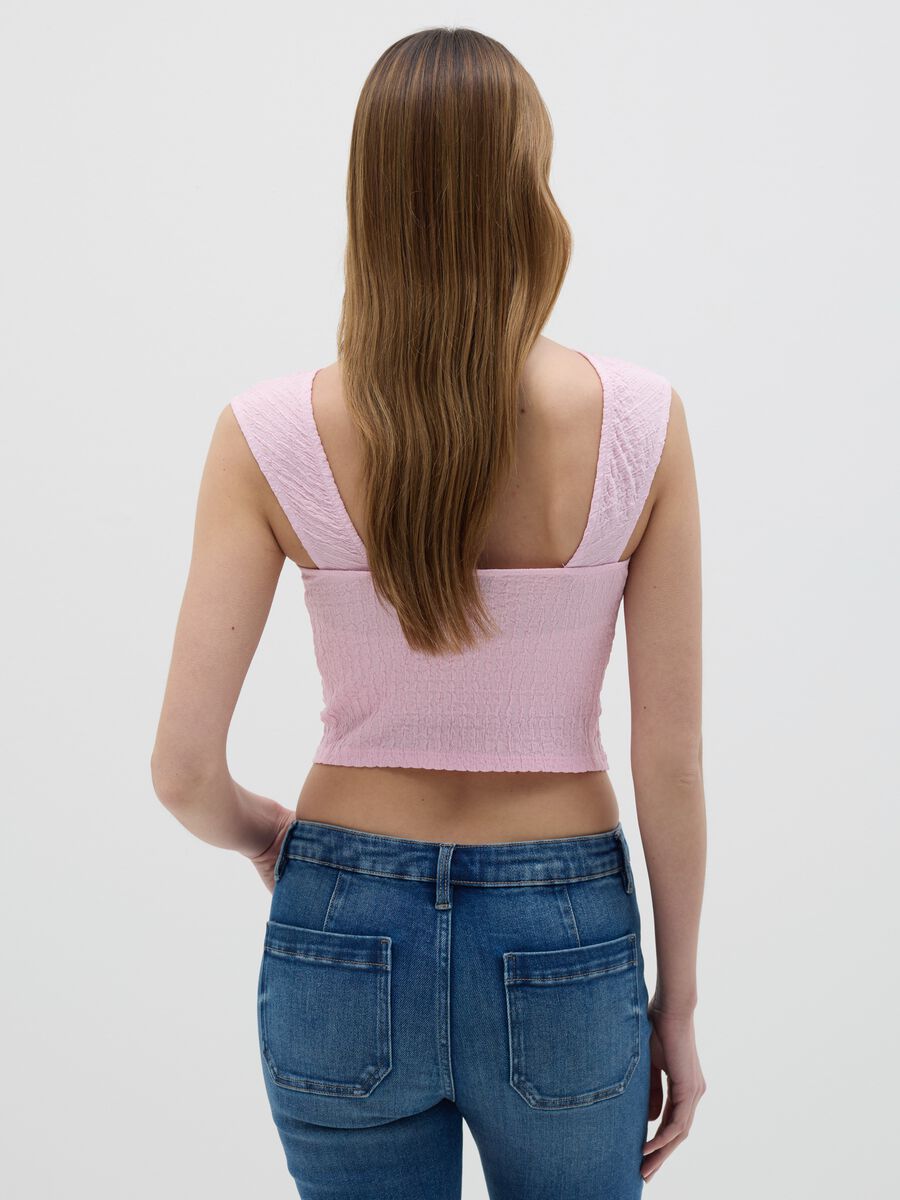 Crinkle-effect cropped tank top_3