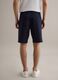 Blue stretch cotton chino shorts, regular fit_2