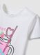 Girls' white pure cotton T-shirt regular fit with print_2